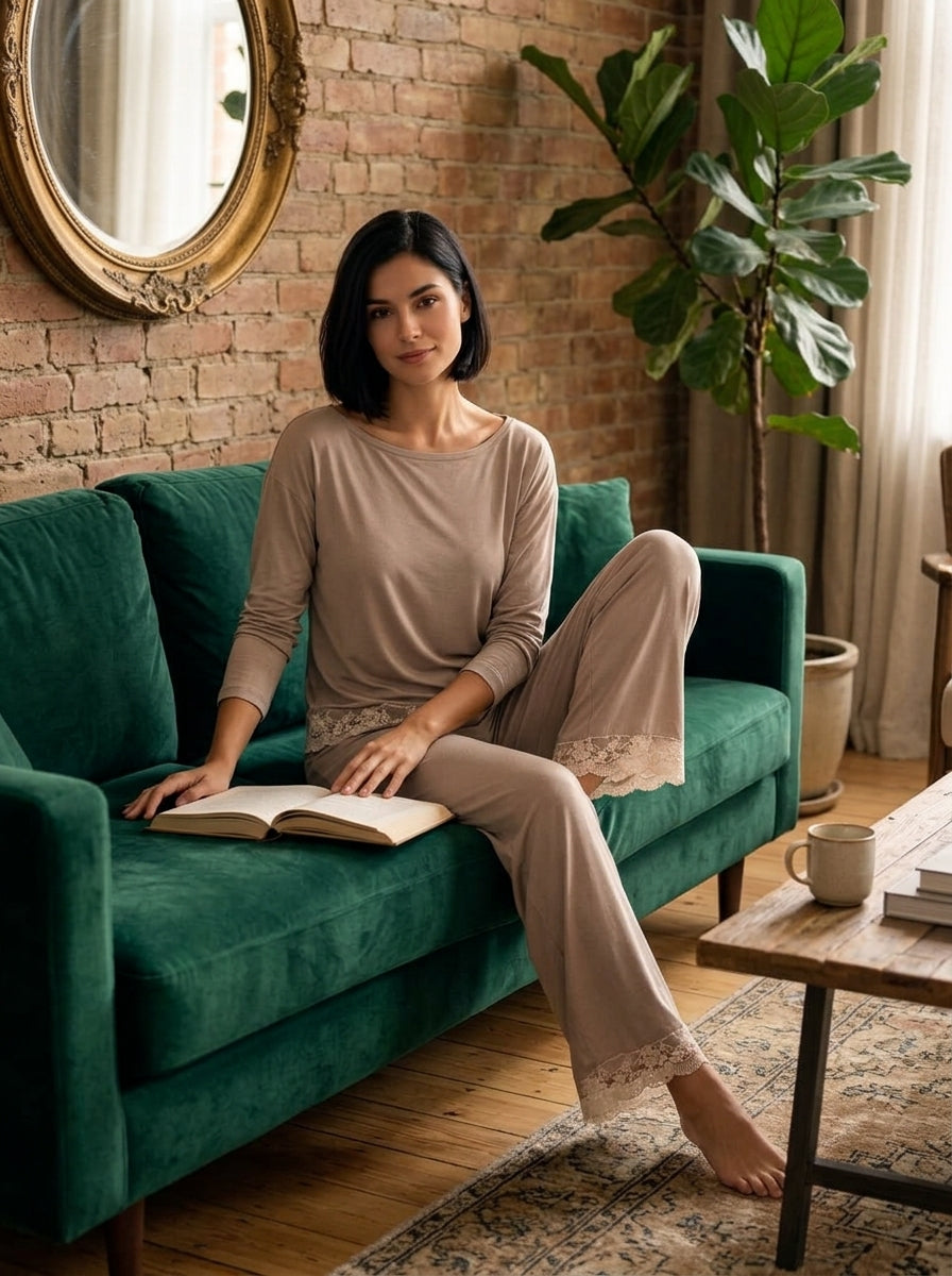 Pyjama Femme Taupe